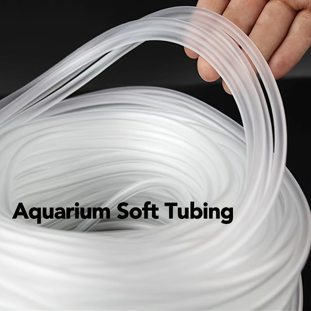 Silicone airline tubing for aquariums, available in 3.05m or 9.14m lengths. Flexible and translucent tubing for fish tanks, suitable for uncharged water pumps.