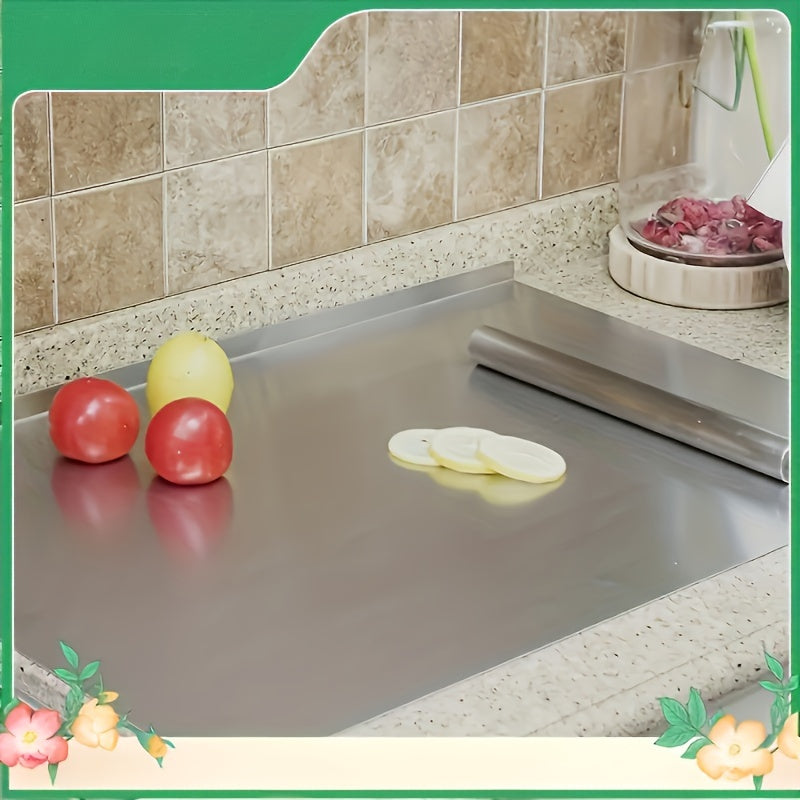 Stainless Steel Cutting Board - Heavy Duty and Non-Slip, Ideal for Cutting Meat, Fruits, Vegetables, and Bread. Measures 39.98cm*49.99cm or 49.99cm*59.99cm. Features Anti-Mildew Properties and is Durable. Perfect for Use as a Countertop Protector in Home