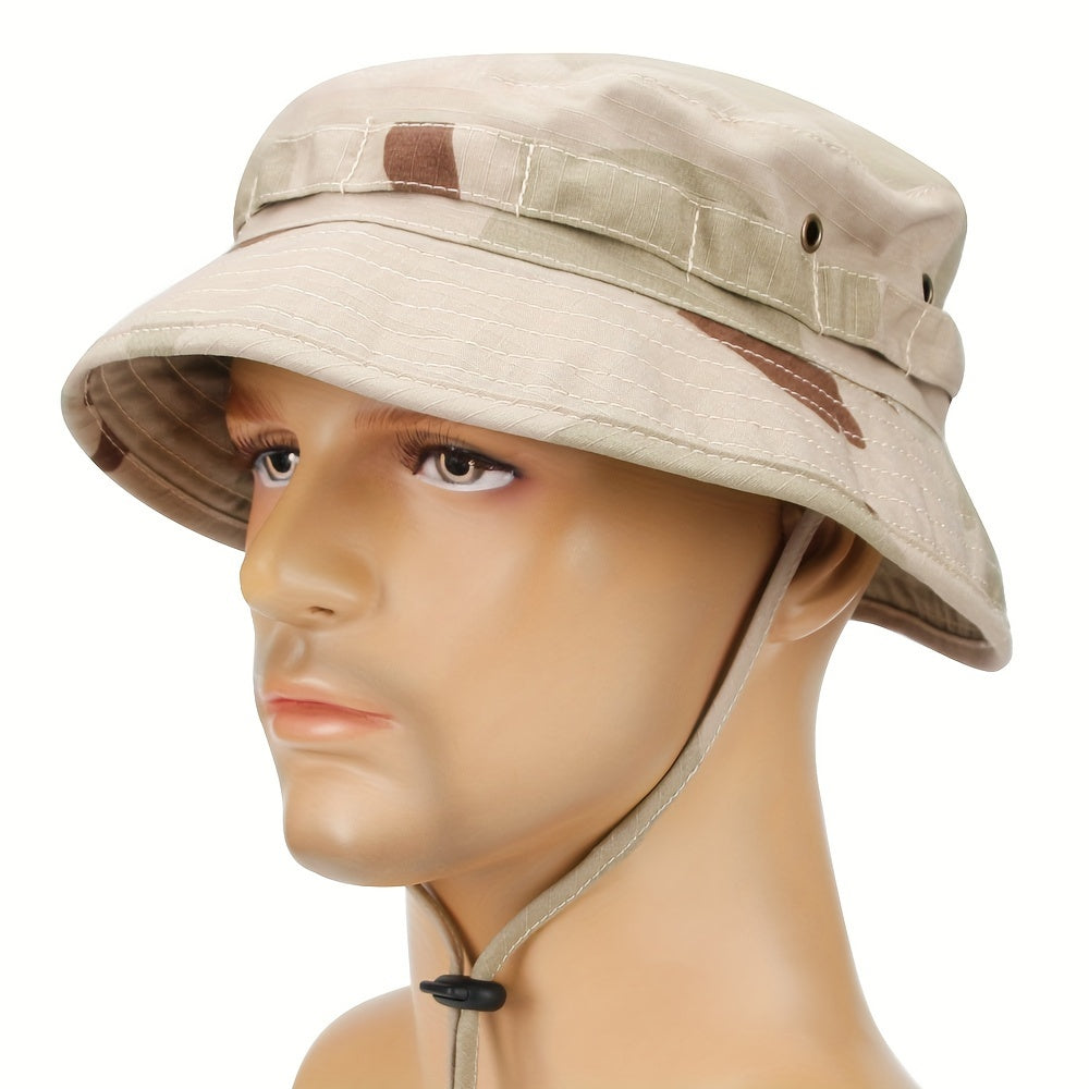 Space Souls Summer Bucket Hat with breathable mesh and sun protection, ideal for hiking and beach outings.