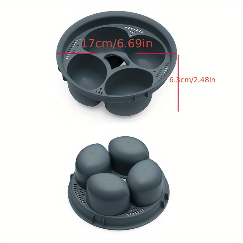 1pc of the 4 in 1 Egg Steamer Basket, made of Food Grade PP material, designed for use with Thermomix TM5 and TM6. This versatile kitchen accessory also functions as an Egg Mold Pot, Egg Boiler, and Cooker.