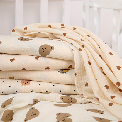 [Top Pick] Korean-Style Youth Swaddle Blanket - Soft and Absorbent Gauze Towel for Kids, Gentle Hand Wash Recommended