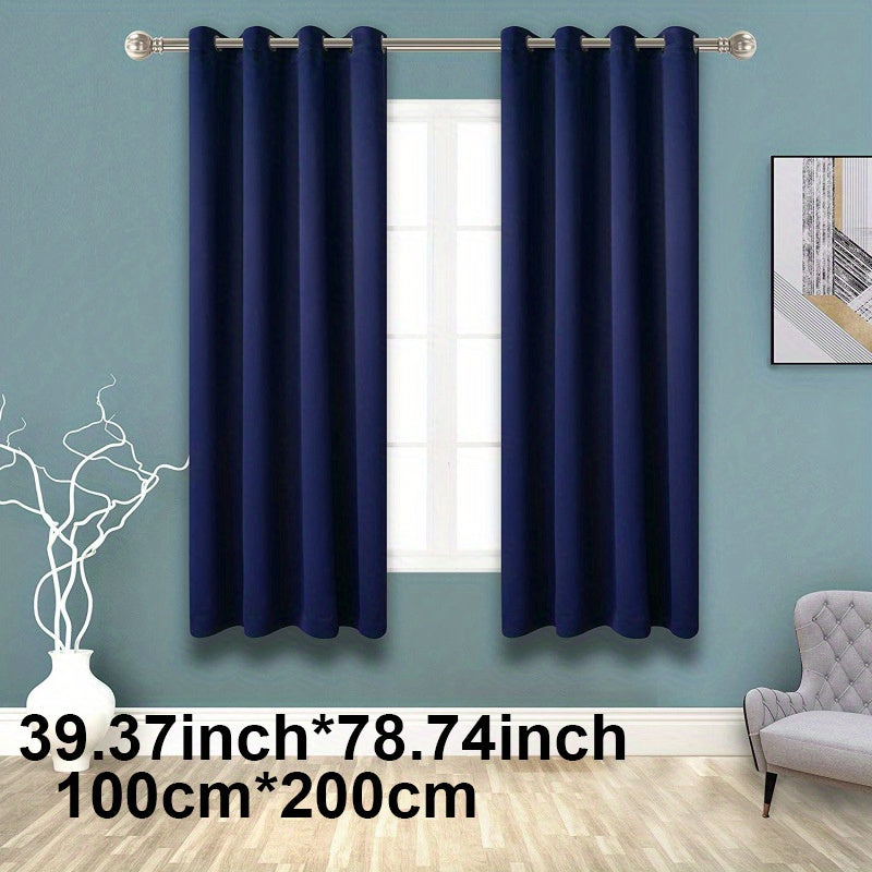 Enhance your space with this 1-panel blackout curtain in solid black color, designed to insulate against heat and cold, darken the room, and reduce incoming light. Perfect for adding style and functionality to your study, bedroom, kitchen, or living room