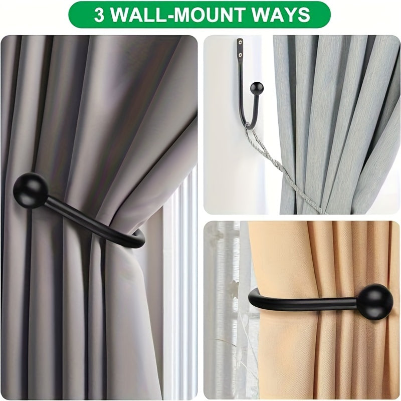 Retro Style Simple Fixed Curtain Tiebacks (set of two)