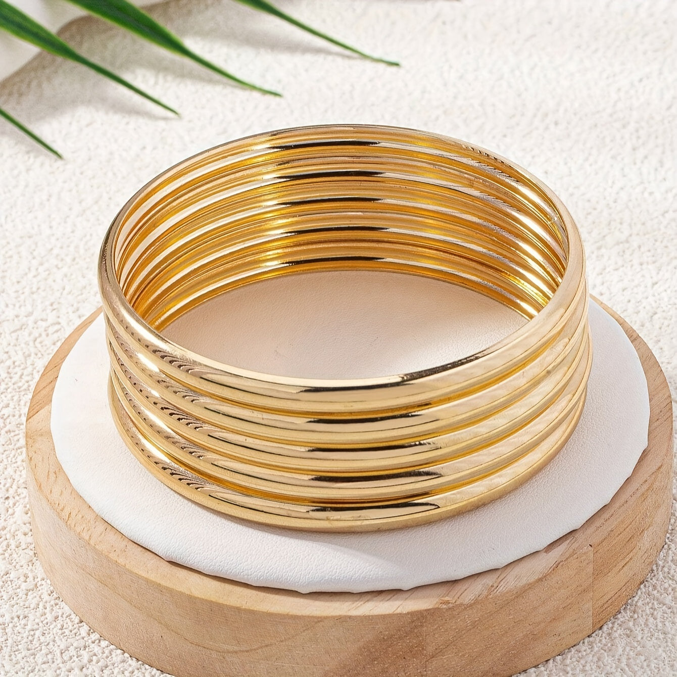 Set of 5 Gold-Plated Iron Bangle Bracelets, Bohemian and Hip-Hop Inspired, Sleek and Stylish Design, Mix and Match Stackable Accessories for Women, Ideal for Any Occasion, Great for Parties and Gifting, Versatile All-Season Fashion Statement