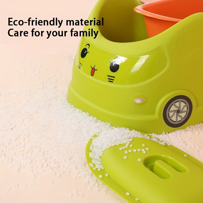 Toilet Training Chair for Kids with Cartoon Car Design, Portable Potty Seat for Potty Training