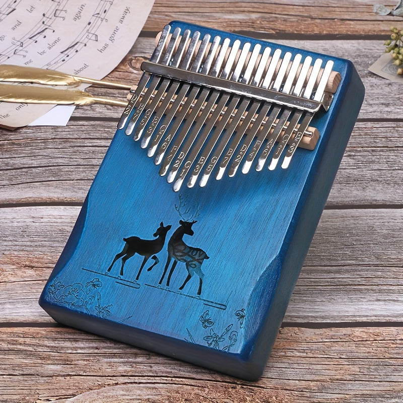 Portable 17-tone Kalimba Thumb Piano with Good Tone, Ideal for Beginners, Easy to Learn, Perfect Music Gift