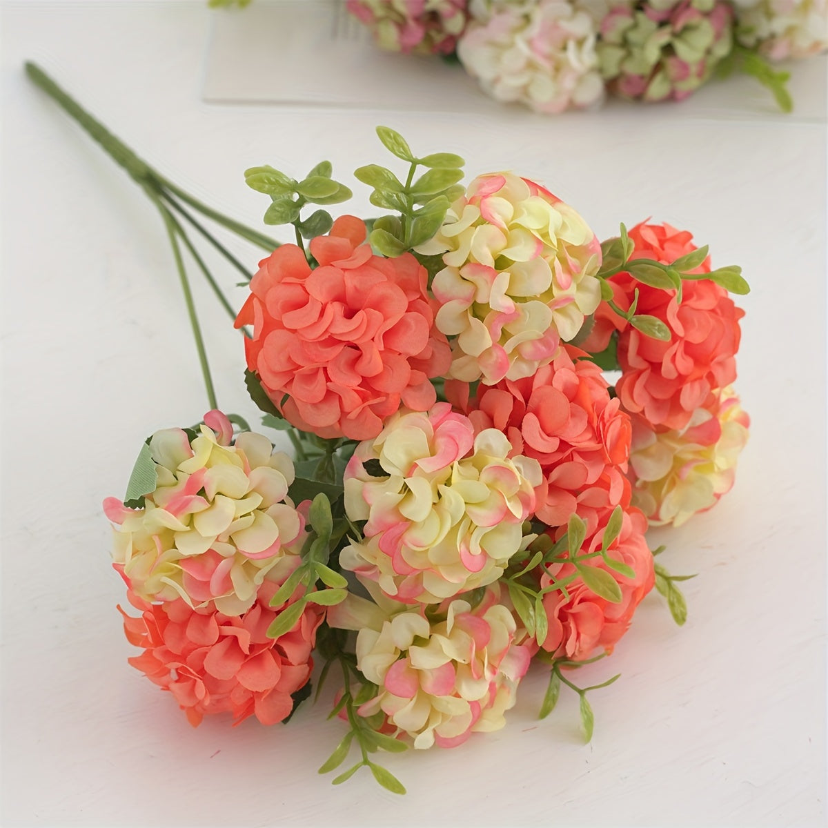 10 Head Artificial Hydrangea Bouquet for Wedding and Home Decor