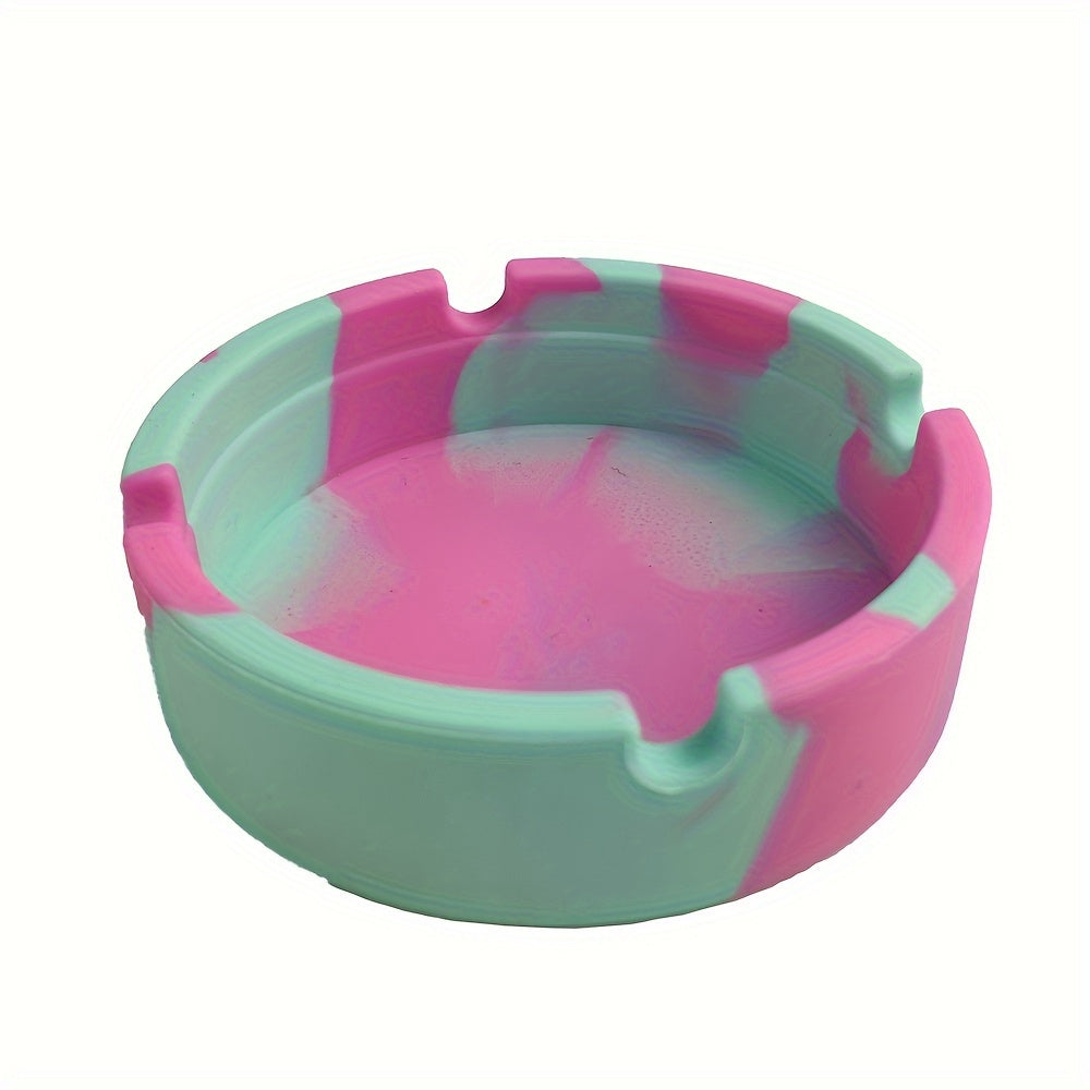 Silicone ashtray for indoor and outdoor use, perfect gift for men.