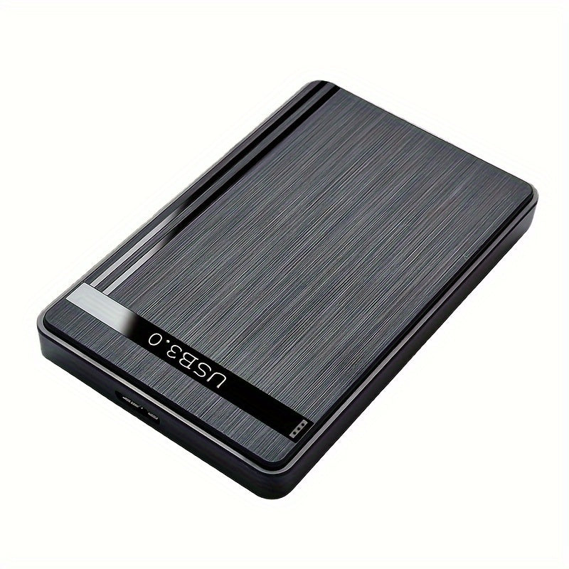 Black casing external hard drive with USB3.0 high-speed 2.5-inch enclosure for HDD/SSD mechanical drives.