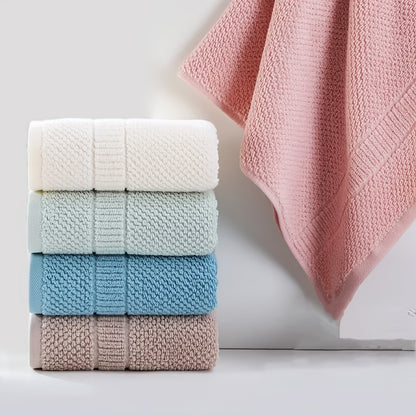 1/5 pack of 34x34cm cotton long-haired face and hand towels. Super absorbent, quick-drying, and extremely soft. Ideal for daily use at home, in the bathroom, or at the spa. Easy to carry while traveling.