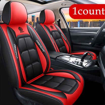 Luxury all-season car seat cushion made of ultra-soft breathable leather.