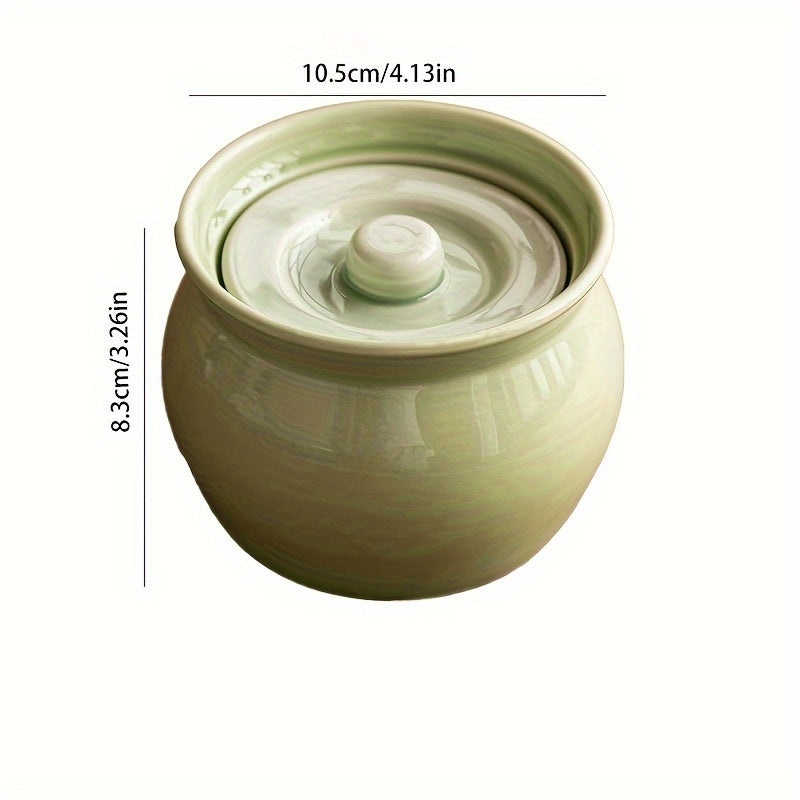 One-piece Traditional Ceramic Soup Pot with Lid - Oven Safe, Great for Stews & Soups, Perfect for Home Kitchens in the Fall Season.