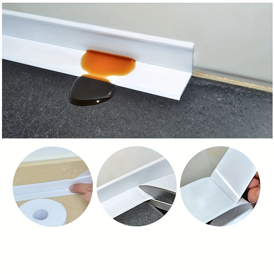 Waterproof and mold-resistant self-adhesive sealing tape ideal for kitchen and bathroom sinks and floors. Durable and easy to clean.