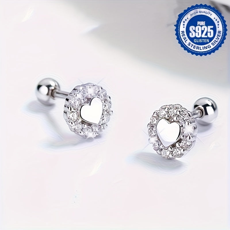 New Fashion 925 Sterling Silver Thread Stud Earrings exude a Simple yet Elegant Atmosphere. These Hypoallergenic Jewelry Love Ear Bone Studs are designed for Women with a distinct Personality. The Simple Style and Versatile Ear Jewelry make them a