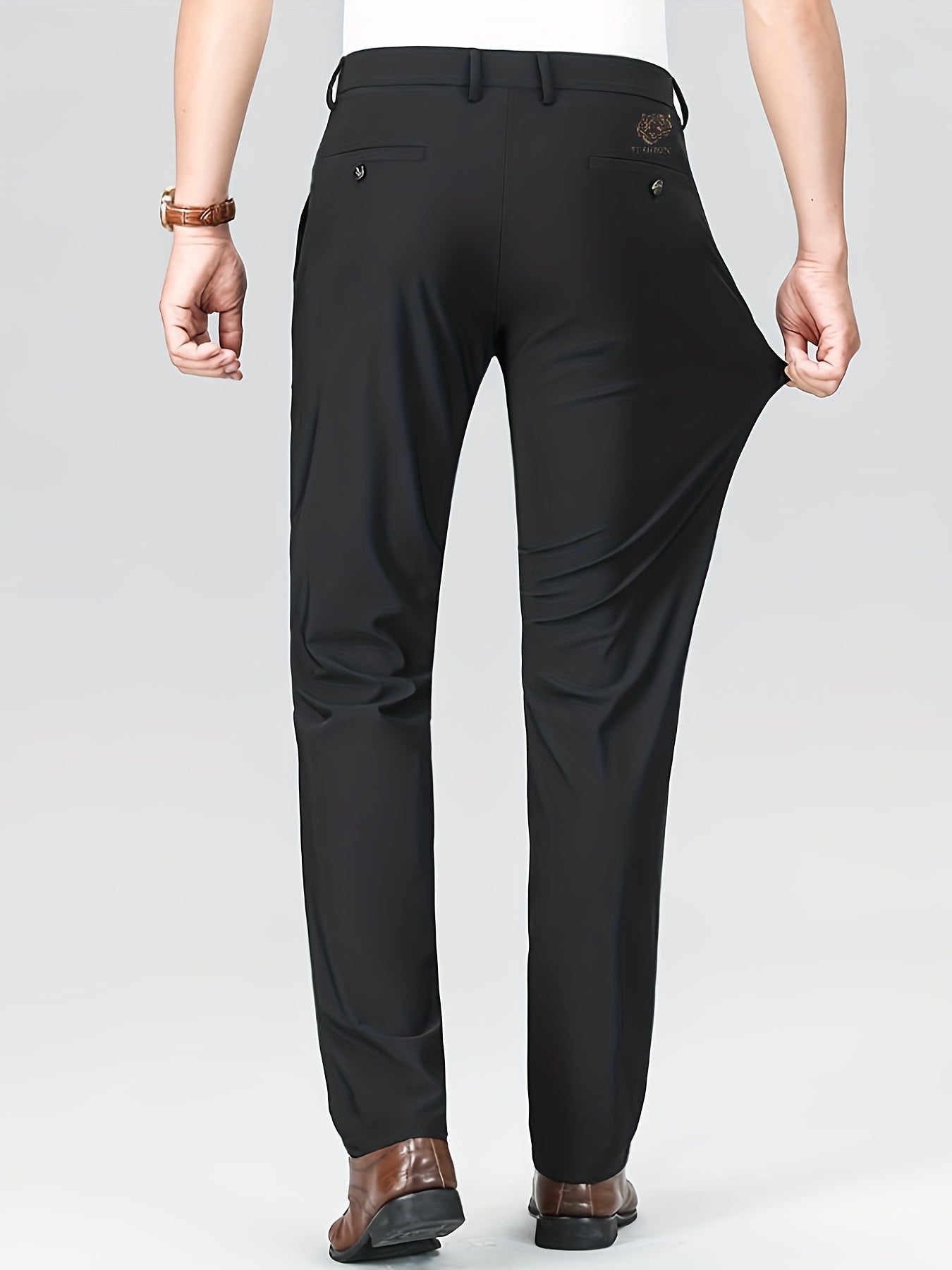 Men's straight suit pants are ideal for business activities and offices.