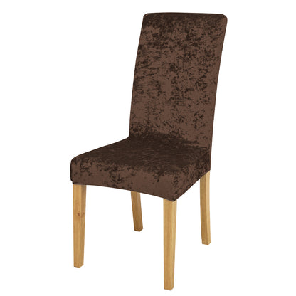 Velvet dining chair slipcovers add elegance while protecting furniture.