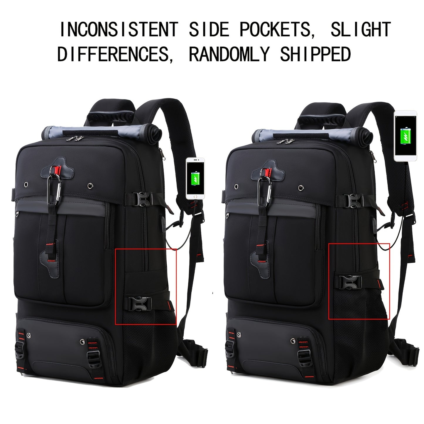 50L hiking backpack for women with large capacity, shoe compartment, and 17.3-inch computer sleeve, ideal for camping and back-to-school season.