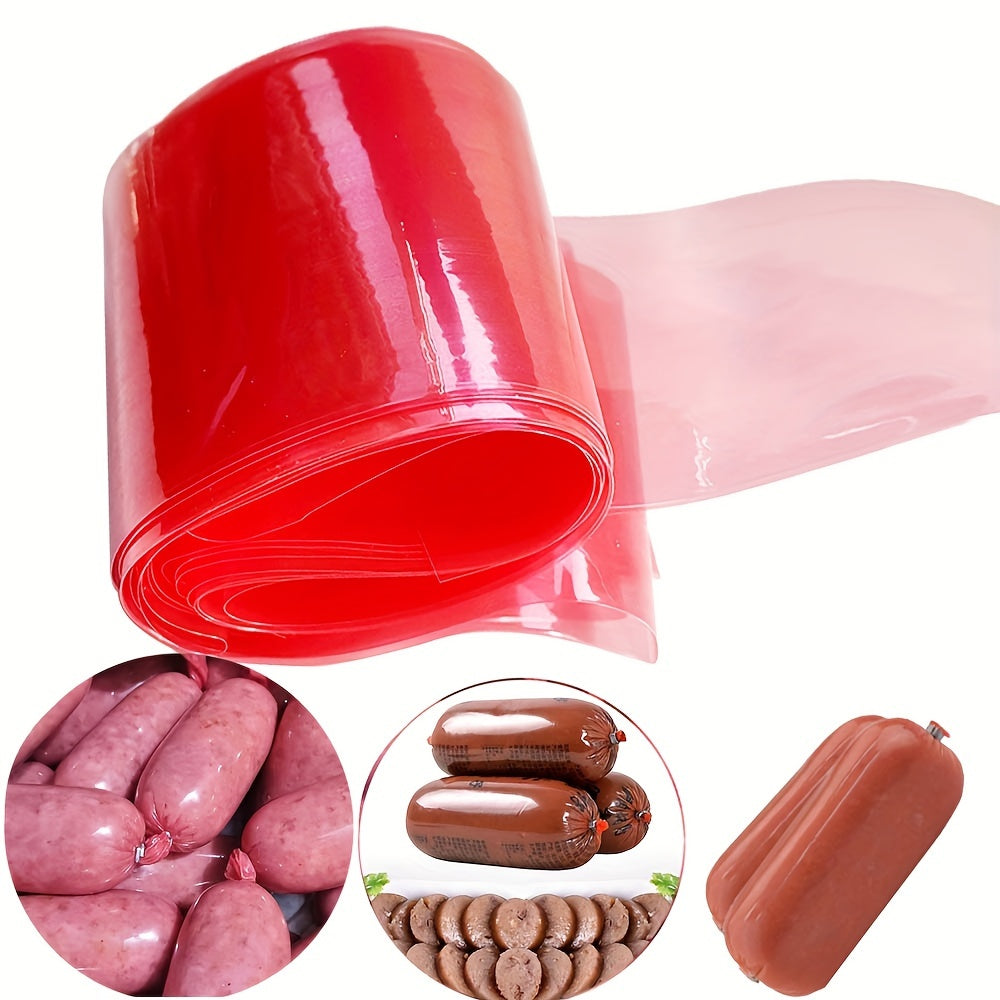 SISCCI offers a durable plastic sausage casing that is resistant to high temperatures. Available in lengths of 1, 5, or 10 meters with a diameter of 55mm, this food-safe casing is perfect for sausage making and meat preservation. Use it for sausage, ham