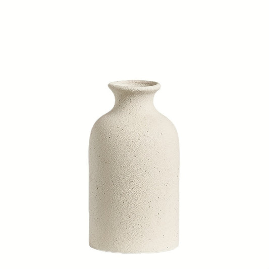 1pc Simple Ceramic Vase - Ideal for Farmhouse Decor and various living spaces.