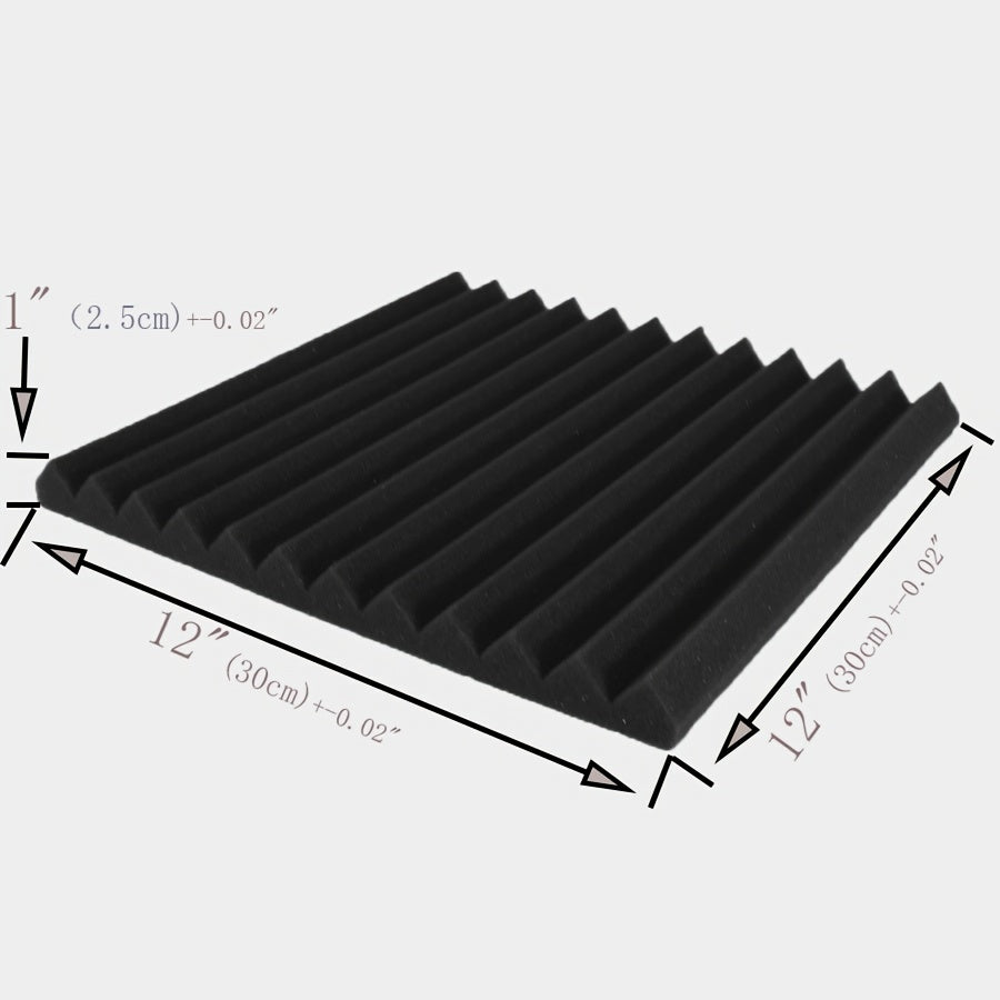 48 qora va binafsha ko'pik akustik wedge - 30.48sm x 30.48sm x 2.54sm studiya yozuvi, shovqinni kamaytirish va asboblarni izolyatsiya qilish uchun. Qalamcha naqshli dizayn va tuzilgan yuzasi.