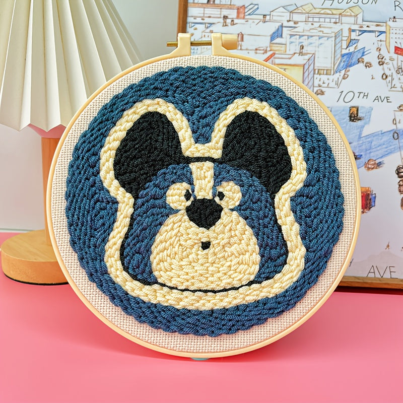 Handmade poke embroidery DIY kit perfect for beginners of all ages. Ideal for adults, children, and couples.