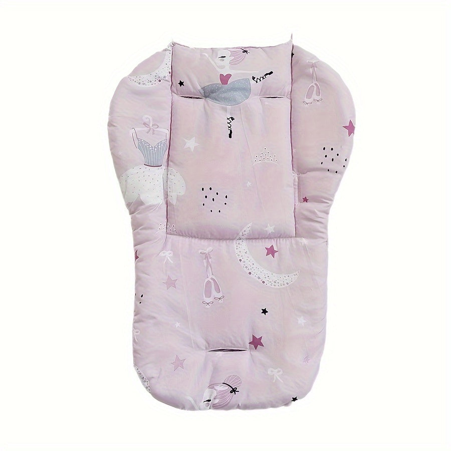 Soft polyester stroller liner for babies aged 0-3 years, providing comfort and warmth all year round. This breathable cushion pad offers support for your baby's chair, making it easy to clean and perfect for use in any toddler pram.