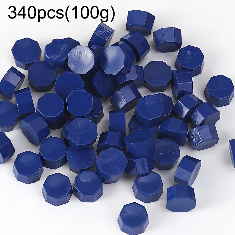 340pcs 100g Octagonal Wax Particles for DIY Gift Box Sealing Wax