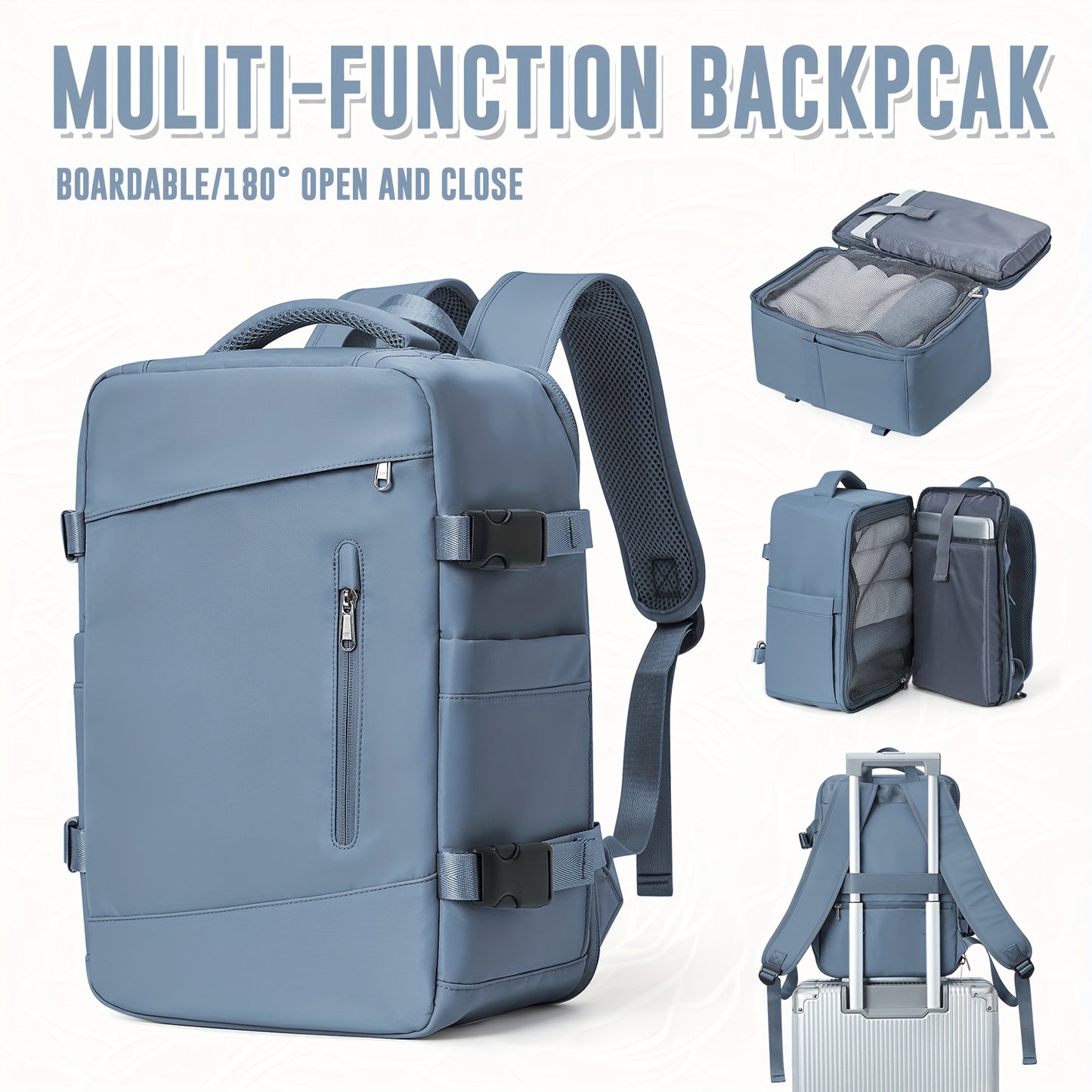 Large capacity backpack suitable for various purposes such as hiking, camping, casual use, travel, and carrying laptops, available for both men and women.