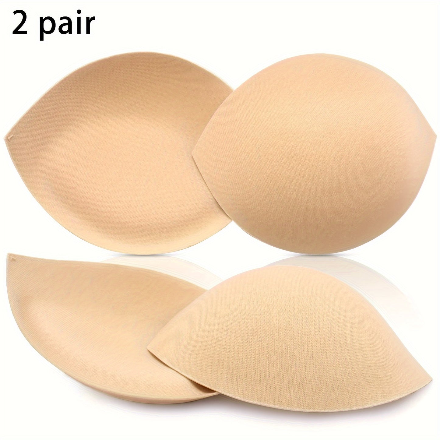 Triangle chest pads for sports bra enhance bust support.