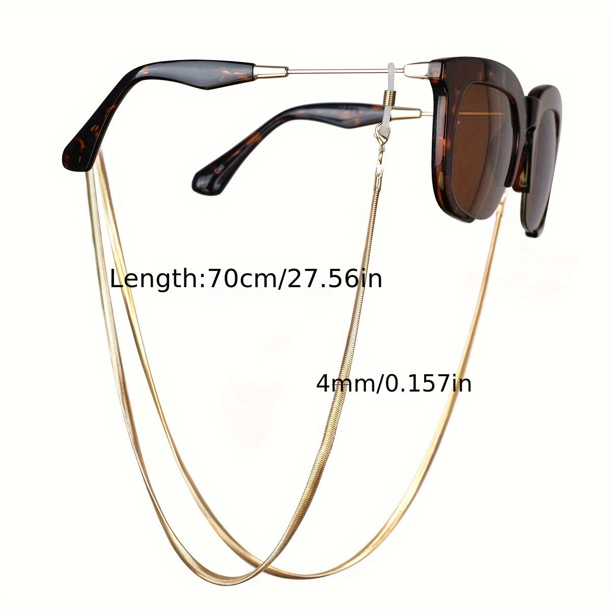 Stylish Women's Glasses Holder - Trendy Metal Snake Chain Glasses Lanyard for Chic Fashionistas, Ideal Birthday Present