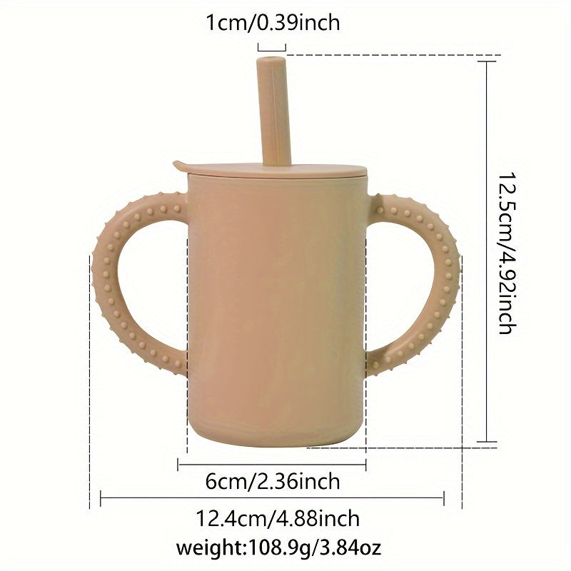 Sippy Cup for Toddlers: Silicone Material with Straw, BPA-Free, Durable, and Leak-Proof - Ideal for Children 0-3 Years Old