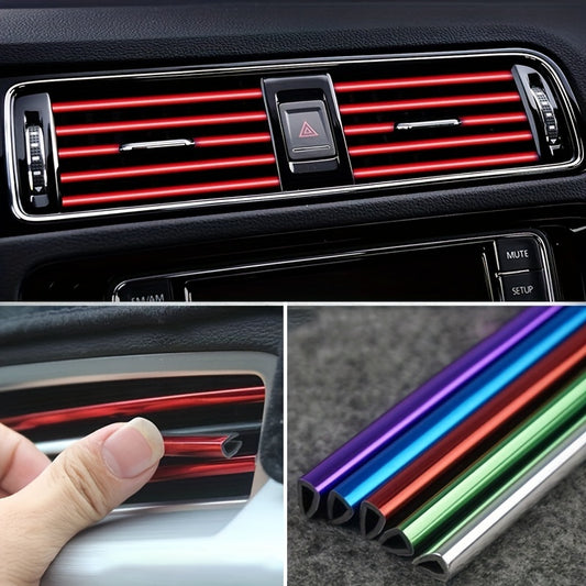 10PCS 20cm U-shaped Car Air Conditioner Air Outlet Decoration Strip with Car Shape Door Corner Protector