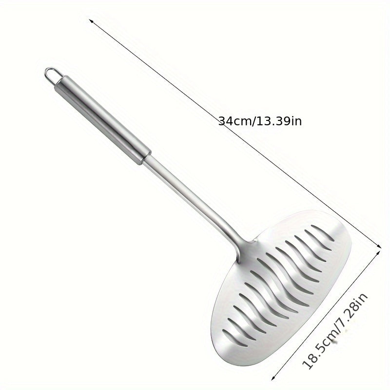 Stainless Steel Fish Frying Shovel - Multipurpose Kitchen Pancake Flipper and Steak Cooking Tool with Non-Stick Surface, Durable Utensil