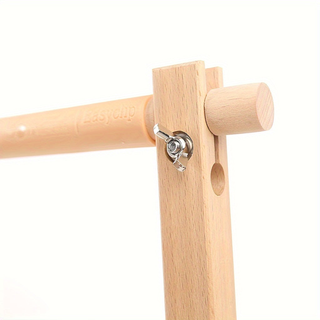 Portable beech wood embroidery stand with detachable cross stitch frame - 54.51cm for home crafting and sewing.