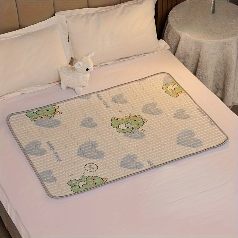 Ultra-Large Waterproof Diaper Changing Mat with Non-Slip Backing, Soft and Washable - Adorable Cartoon Design