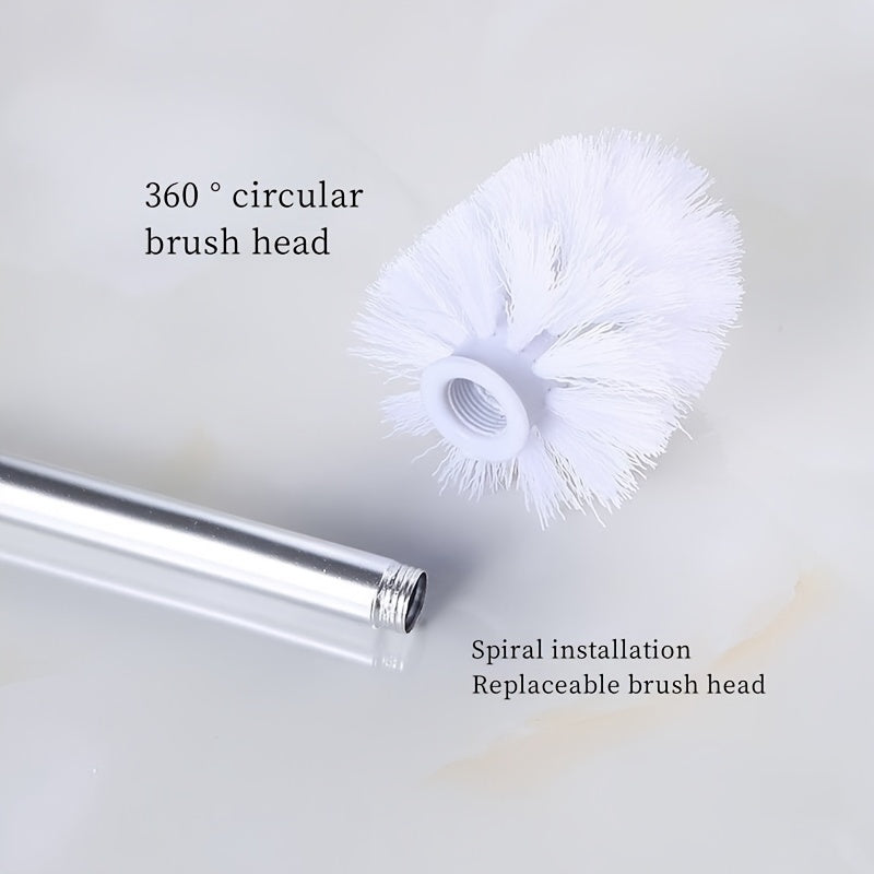 High quality toilet brush with a sleek design, perfect for cleaning hard-to-reach corners in the bathroom and kitchen. Great for scrubbing toilets and other surfaces. Includes all necessary cleaning supplies.