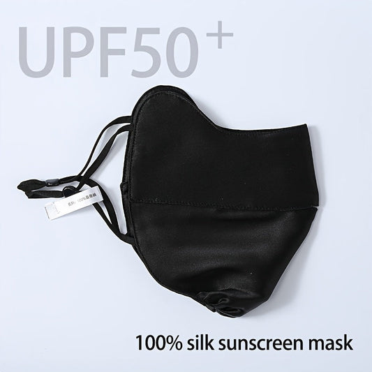 Women's Anti-UV Silk Face Mask with Breathable and Sunscreen Properties, Providing Eye Corner Protection