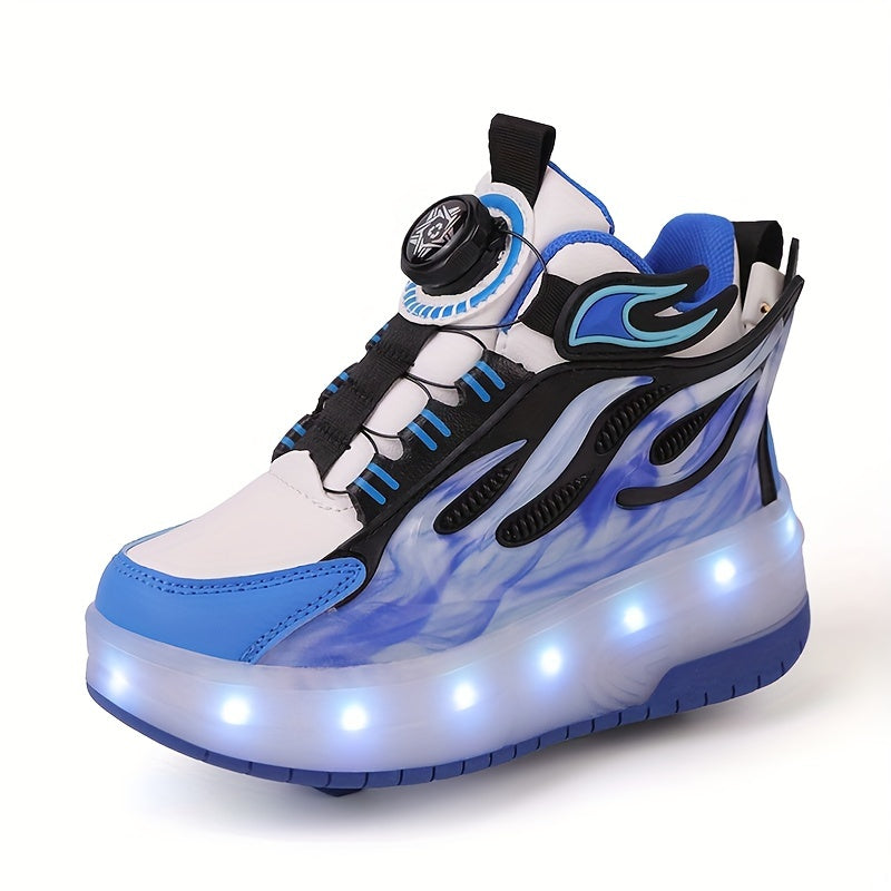 Trendy low-top glowing skate shoes are lightweight and versatile, perfect for both boys and girls in any season. They are durable, slip-resistant, and suitable for indoor and outdoor use.