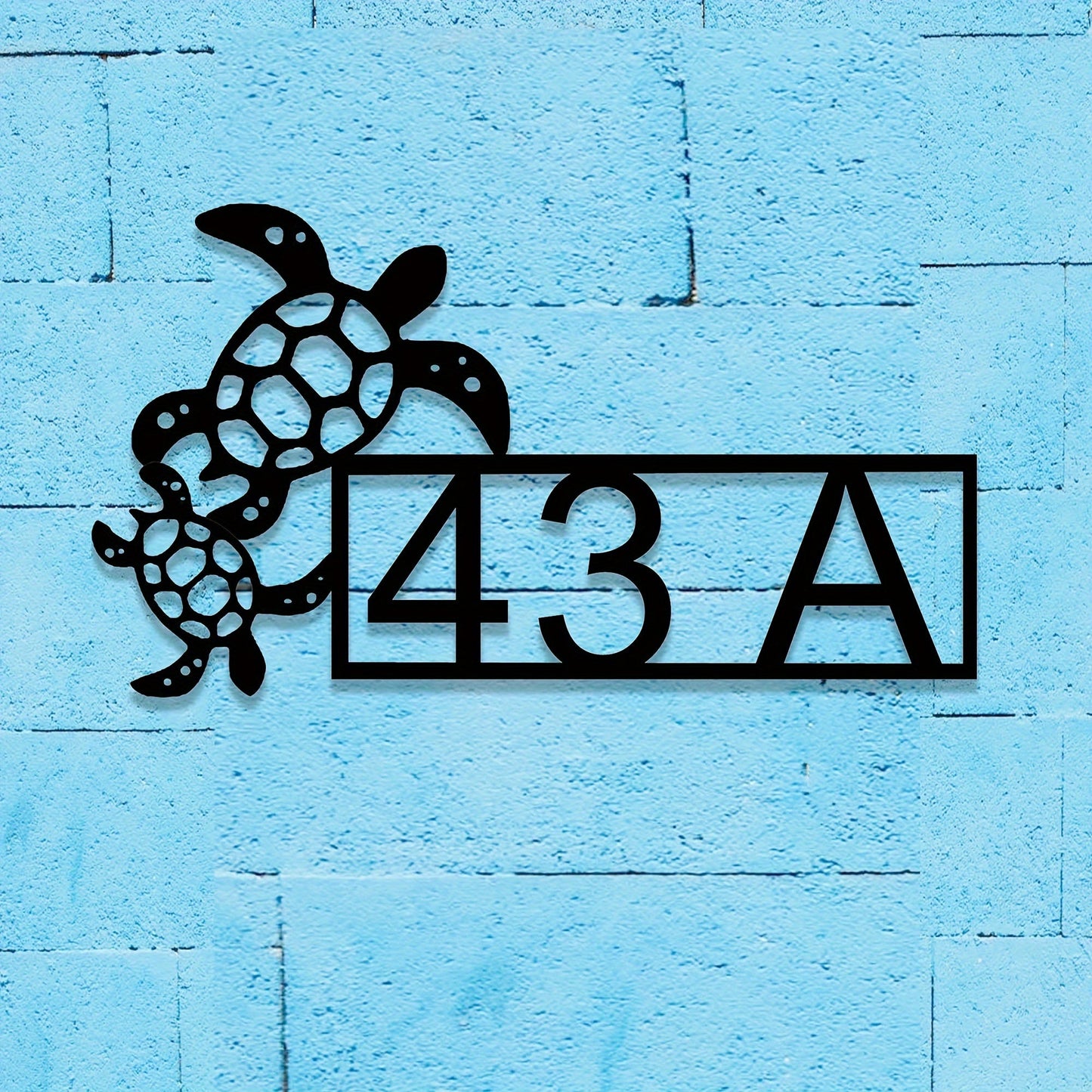 Customize your address with our Sea Turtles Address Sign. Personalize it to make it your own! This unique Turtle Door Hanger can also be used as Sea Turtle Wall Decor to add a touch of the beach to your home.