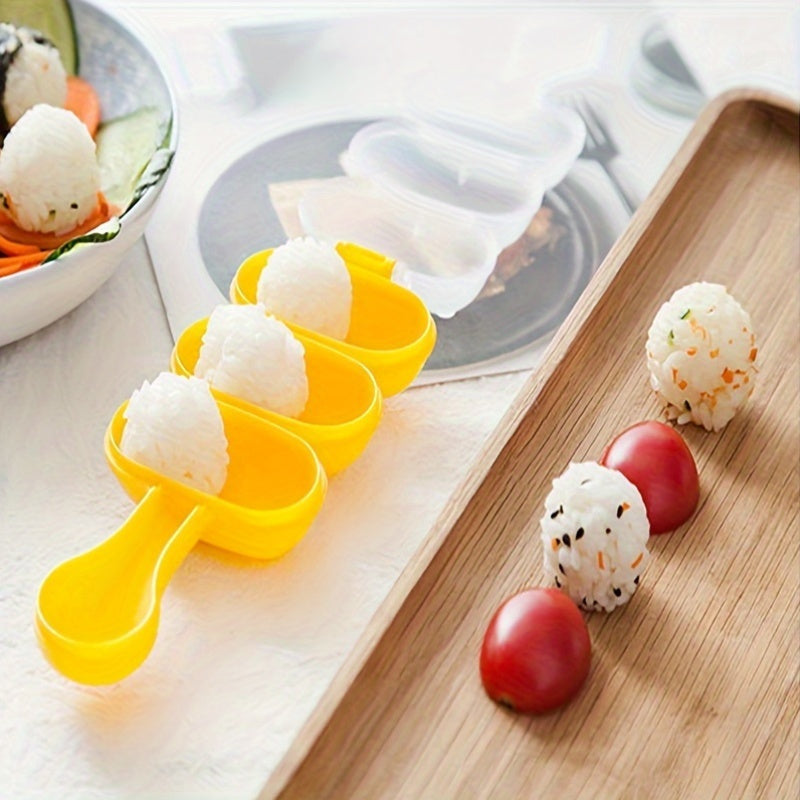 Plastic Rice Ball Shaker for Kids with Cartoon Designs, Convenient Kitchen Gadget for Making Round Rice Balls, Ideal for Home Use