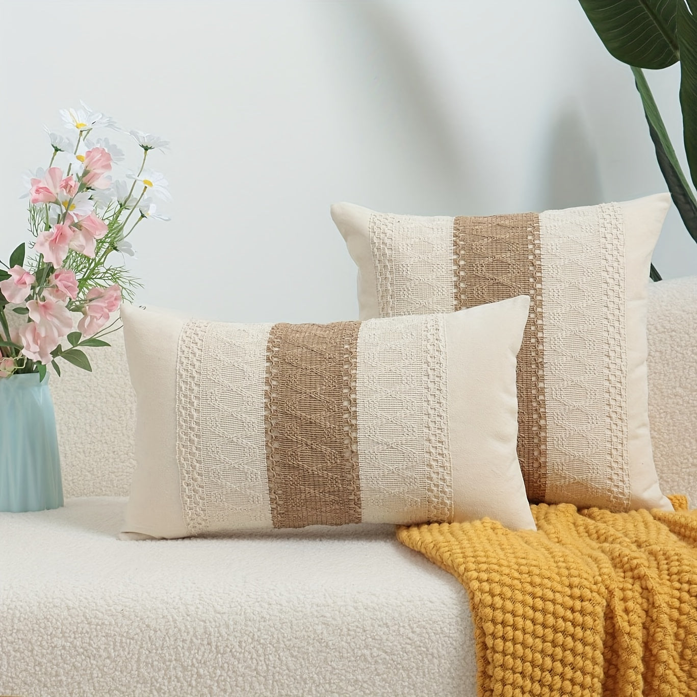 Transform your living space with our Bohemian Style Polyester Tassel Pillow Cover, offered in both Rectangular and Square shapes. Perfect for adding a touch of flair to your living room sofas, bedrooms, and bedside pillows.