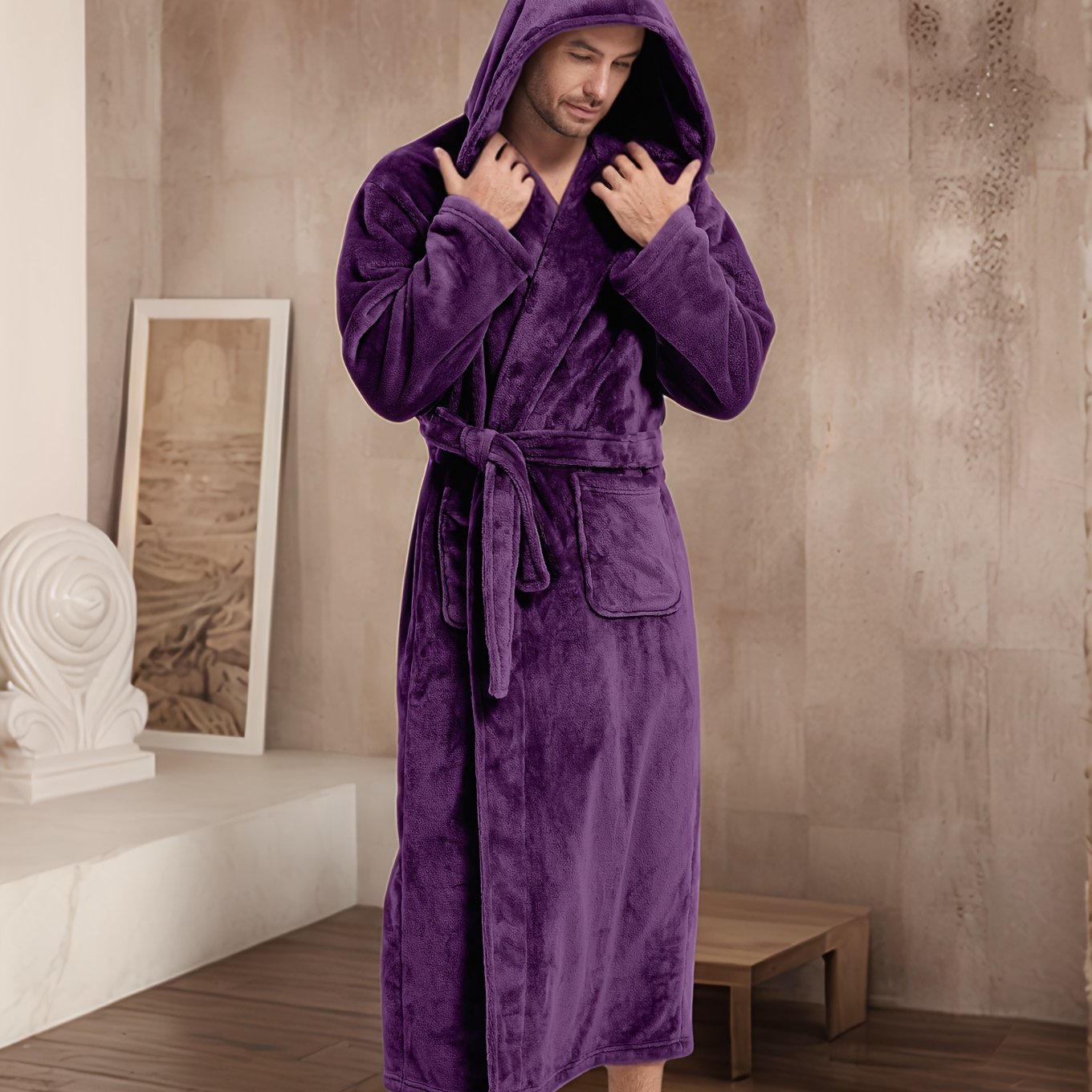 Warm, Couples' Flannel Robe - Cozy Loungewear for Fall/Winter