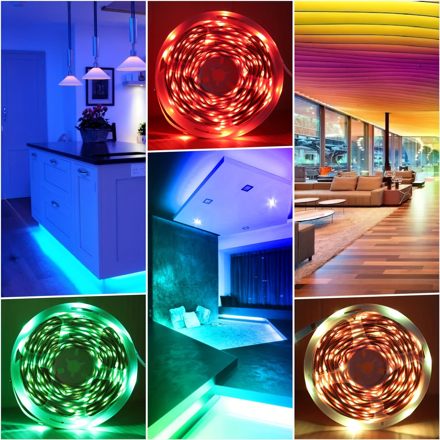 Customizable LED Strip Lights with App & Remote Control for Bedroom decor, TV Ambiance, and Parties