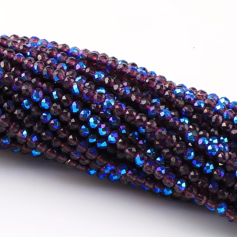 Set of 950/620 pieces of 2mm and 3mm Loose Spacer Faceted Faux Crystal Glass Beads for Making Bracelets and Jewelry