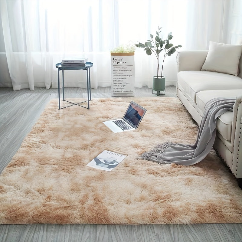 Soft, fluffy shag area rug perfect for living rooms and bedrooms. This shaggy floor carpet adds a touch of luxury and comfort to your home decor. Non-slip, machine washable for easy maintenance. Add a cute and cozy touch to any room with this stylish rug.