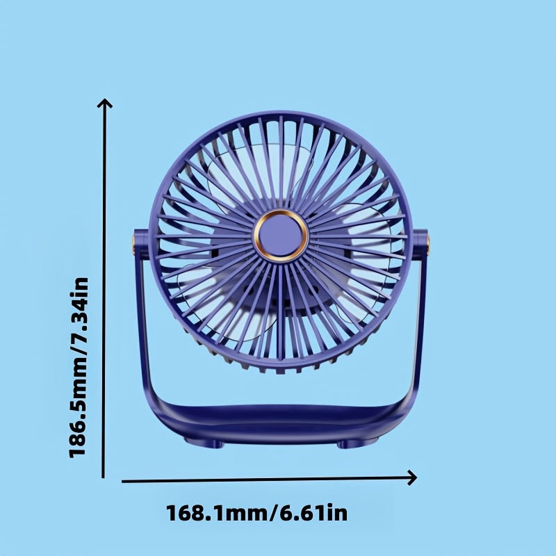 Introducing the JKUOO Sleek Portable Mini Desktop Fan - a 5-Speed USB Cooling Fan that is Quiet, Rotatable, and comes with a Digital Display & Hanging Option. This fan is perfect for use in the Home, Office, Bedroom, Dorm, or even for Indoor/Outdoor