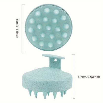 Silicone hair washing brush with plastic massage comb for hair washing and hairdressing.