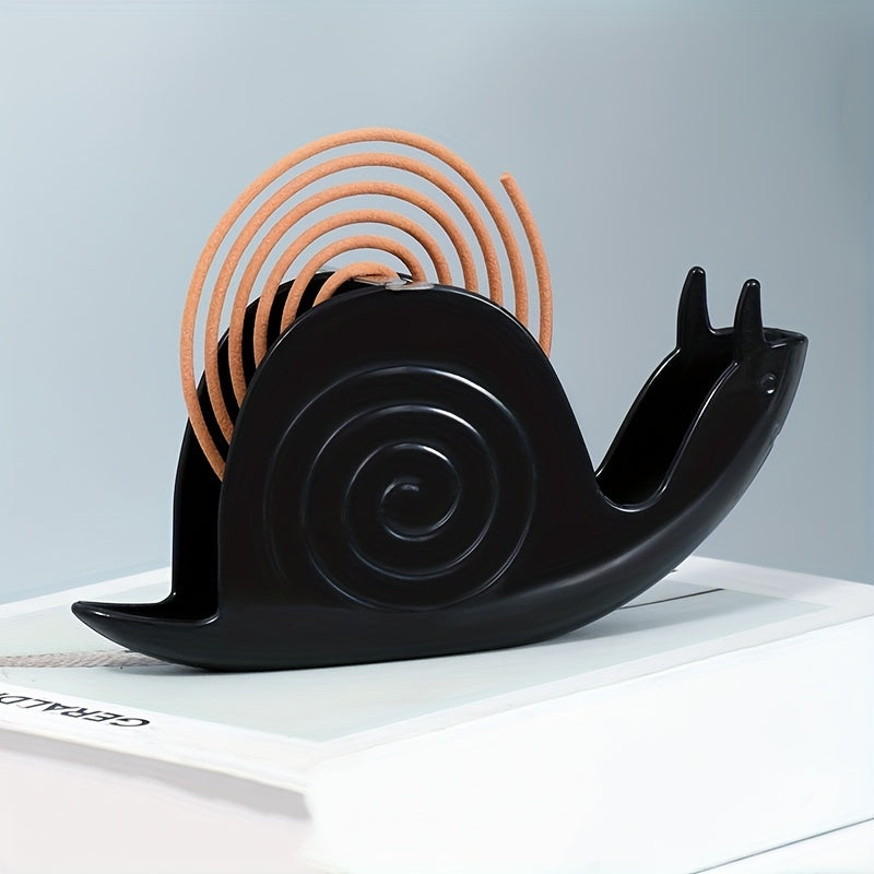 Unique whimsical snail-shaped incense holder made of fireproof and heat-resistant iron, perfect for home decor and spring celebrations. Easy to clean design ideal for St. Patrick's Day and Easter.