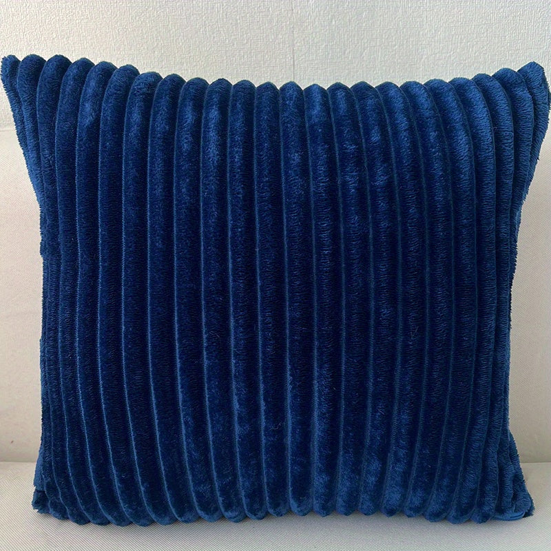 New Year/Christmas Decorative Corduroy Pillow Cover, 17x17 Inch, Perfect for Party/Home Decor