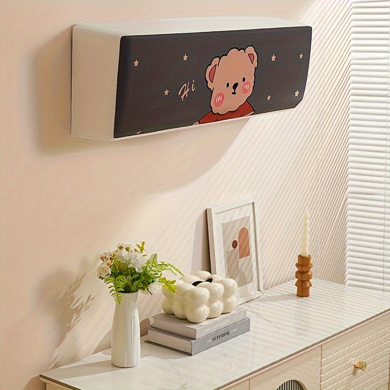 Protect your indoor furniture and home decor from dust with this easy-to-install, washable and breathable fabric dust cover featuring a cartoon pattern. Ideal for wall-mounted air conditioners, this cover is a stylish and practical addition to any home.